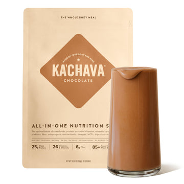 Ka’Chava Whole Body Meal Shake Chocolate - Vegan Protein Powder with 85+ Superfoods, 15 Servings, Gluten & Dairy Free, Model C3