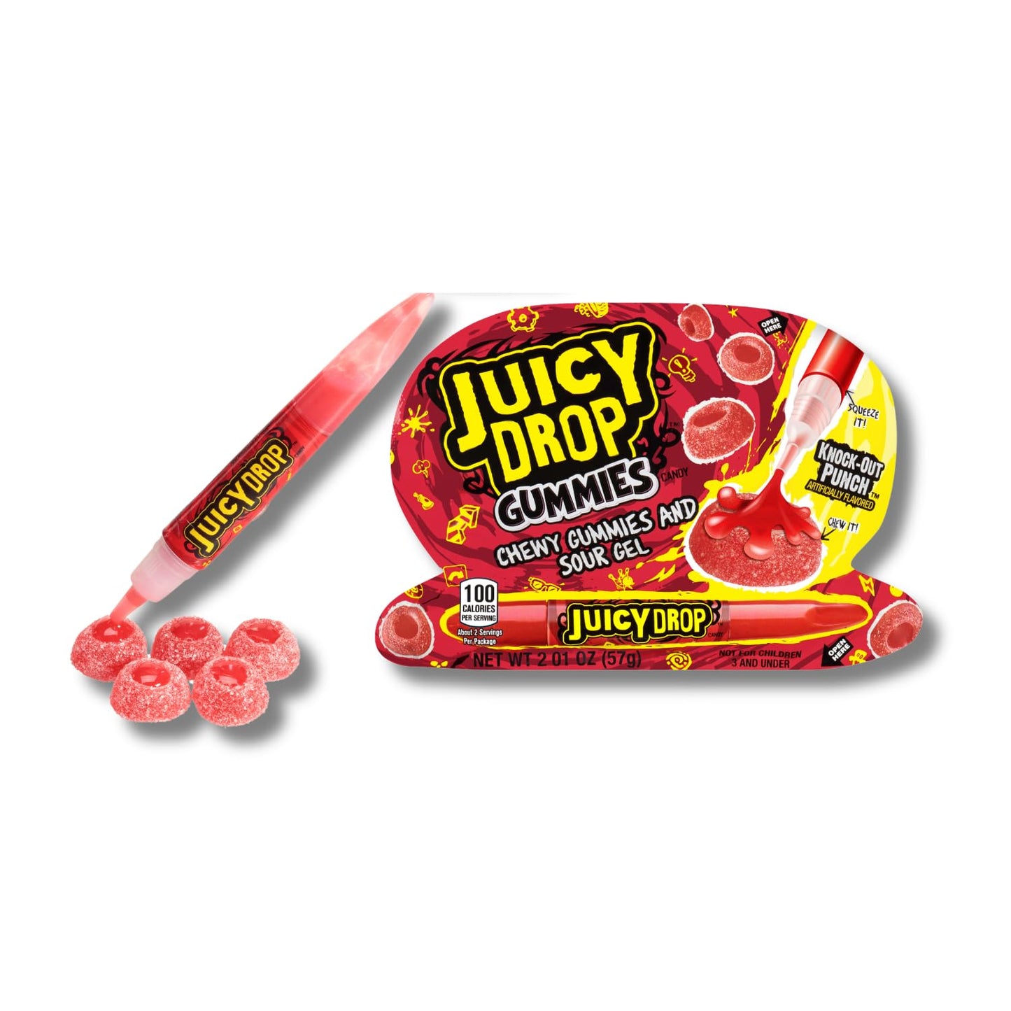 LYZAS SWEETS & Easter Juicy Drop Pop Gummies - 24 Gummies & 2 Juice Pens - Festive Egg Packaging - Pack of 2
