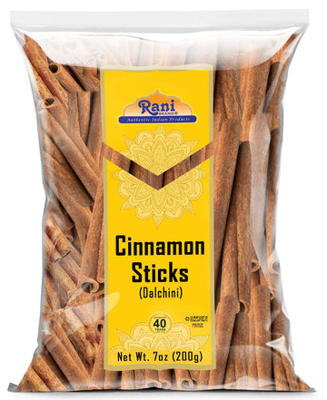 Rani Cinnamon Sticks 7Oz (200G) ~ 22-26 Sticks 3 Inches In Length Cassia Round ~ All Natural | Vegan | No Colors | Gluten Friendly | Non-Gmo