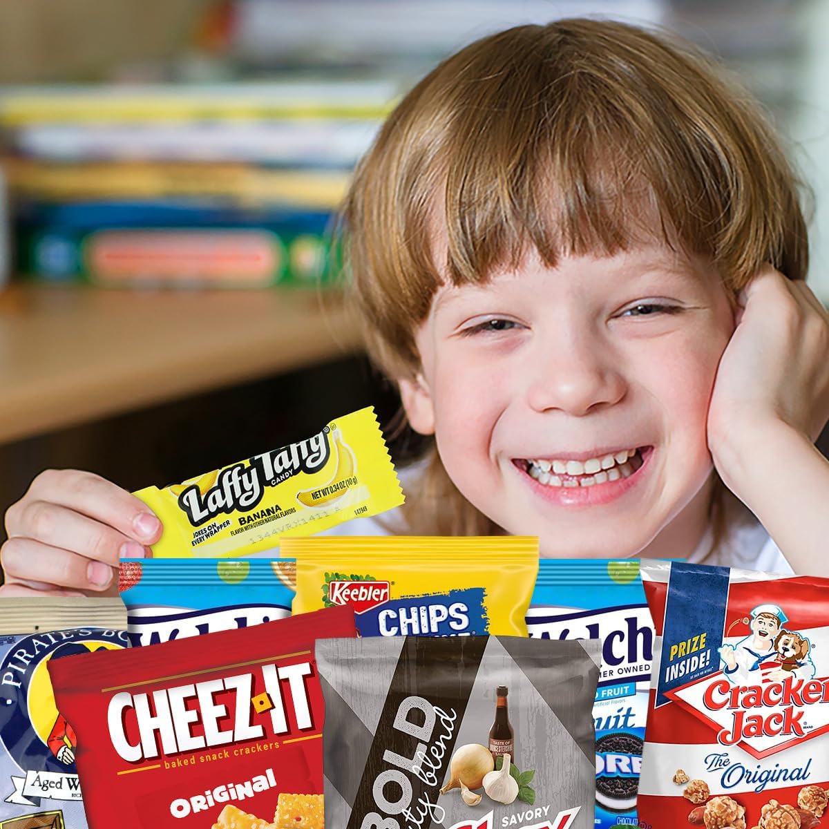 Taboom Snack Box Care Package - 40 Count Gift Box with Variety Snacks for College, mature-themeds, Kids, and Office