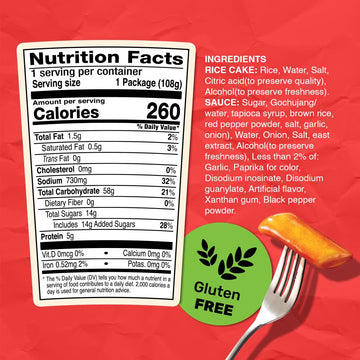 O'Food Original Cup Tteokbokki Pack Of 6, Authentic Spicy Korean Street Food, Gluten-Free Korean Rice Cakes, Microwaveable & Ins