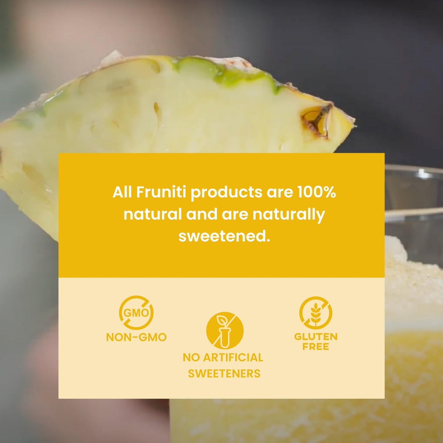 Fruniti Mango Smoothie Mix - No Sugar Added - 48 Fl Oz - Immunity & Antioxidants - Pineapple, Apple, Banana, Mango