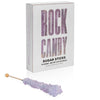 Candy Envy - Iridescent Lavender Rock Candy Sugar Sticks - Tutti Frutti Flavored - 12 Indiv. Wrapped