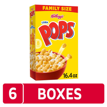 Kellogg'S Corn Pops Breakfast Cereal, Kids Cereal, Family Breakfast, Family Size, Original (6 Boxes)