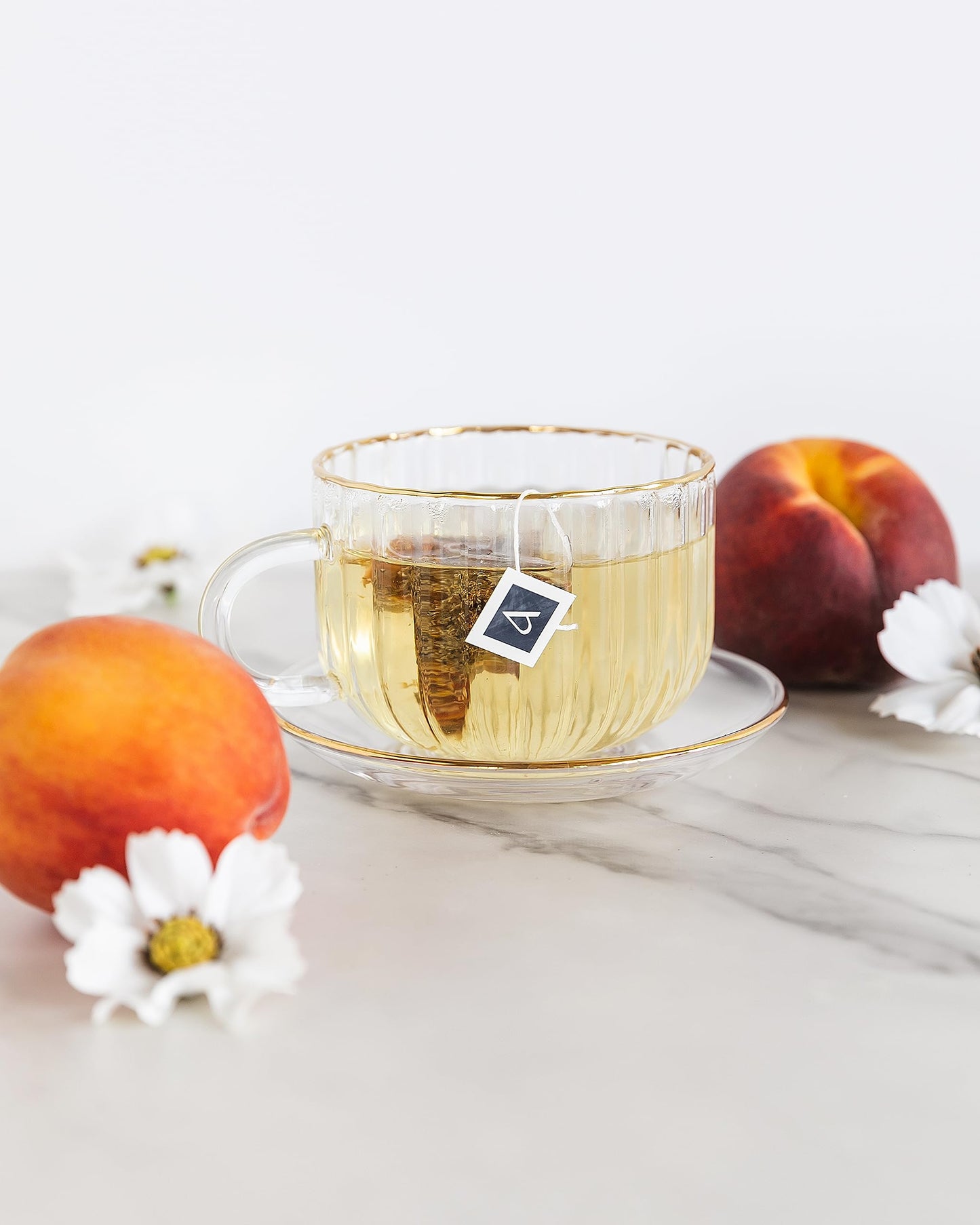 Arbata Peach Tea - Decaf Herbal Tea, 12 Pyramid Bags, Naturally Flavored, Caffeine Free, Notes of Citrus, Apple, Pineapple