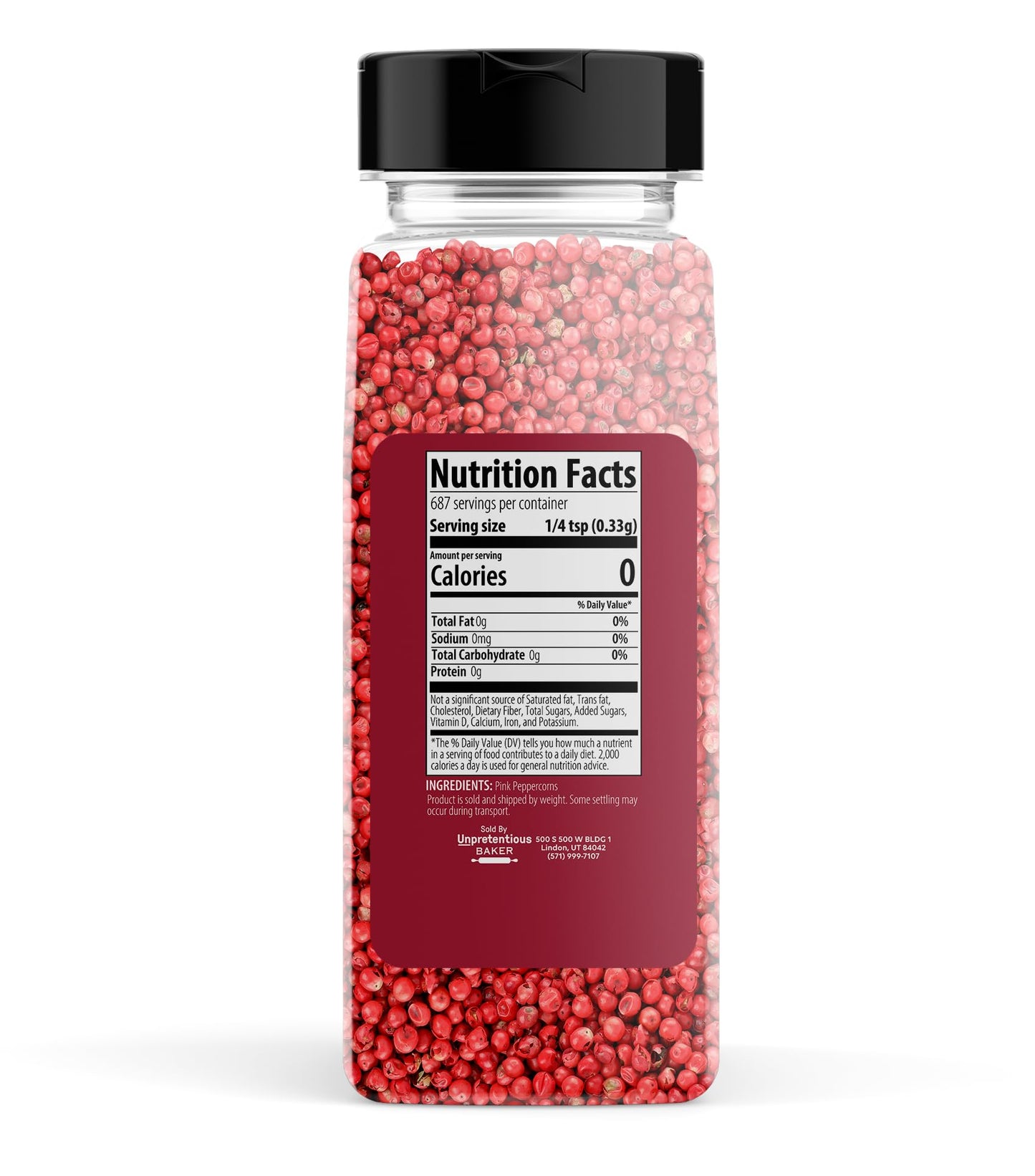 Unpretentious Whole Pink Peppercorns, 4 Cups, From Brazilian Pepper Trees, Fruity & Spicy Taste