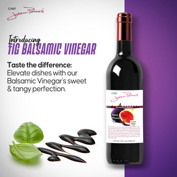 Chef Jean Pierre'S Italian Balsamic Vinegar - 375Ml (12.5Oz) Rich Black Mission Fig Flavor, 18-Year Traditional Barrel Aged - Id