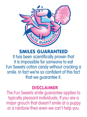 Fun Sweets Cotton Candy 4-Pack - Blue Raz And Cherry Swirl Flavor Cottoncandy In 1.5 Oz Tubs - Individual Carnival Cotton Candy