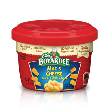 Chef Boyardee Mac & Cheese, Microwave Food, Microwaveable Bowl, 7.5 Oz (Pack of 12)