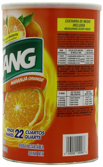 Tang Drink Mix, Orange, 60 Ounce