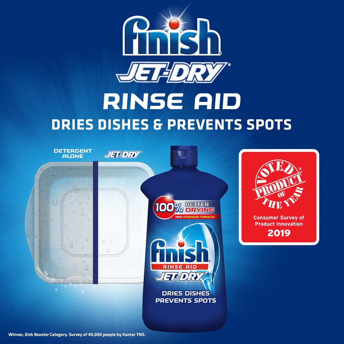 Finish Jet-Dry Rinse Aid, Dishwasher Rinse Agent & Drying Agent, 16 Fl Oz (Pack Of 1)