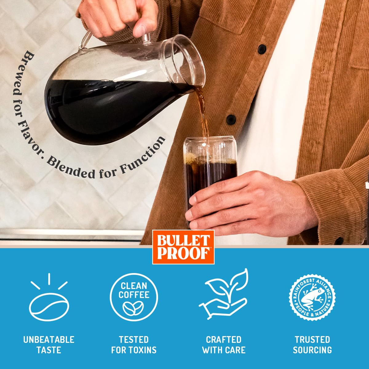 Bulletproof The High Achiever Cold Brew Coffee, 10 Ounces, Medium-Dark Roast Enhanced Coffee With Lion'S Mane Mushroom, B Vitami