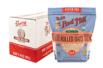 Bob s Red Mill Quick Cooking Organic Rolled Oats, 28 oz (Pack of 4)