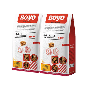 Boyo 100% Natural California Walnut Kernels 500G (2 X 250G) - Without Shell, For Morning Consumption Dry Fruit, Omega-3 Rich