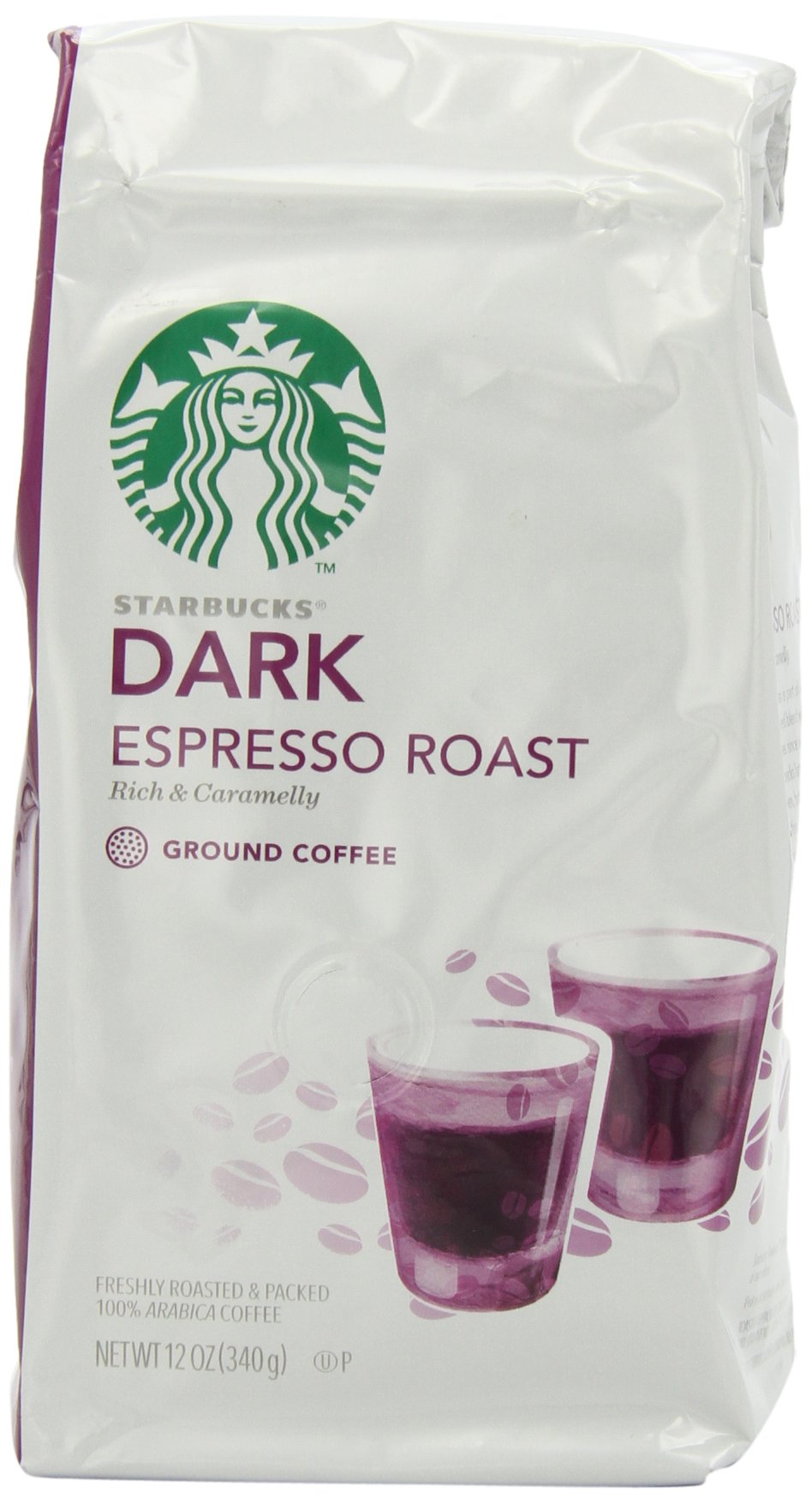 Starbucks Dark Espresso Roast Ground Coffee, 12-Ounce Bags (Pack Of 3)