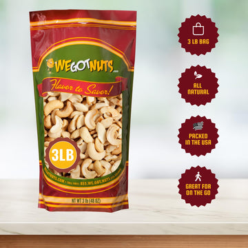 Raw Cashew Pieces By We Got Nuts: Unsalted &Unroasted Cashew Halves For Cashew Milk, Cheese &Butter -Delicious &Nutritious Snack