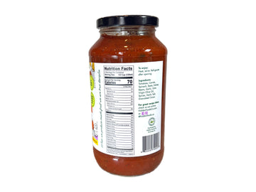 Hidden Foods Slow Cooked Marinara Sauce, Low Carb & Low Sodium, 24 oz Jar, No Sugar Added, Perfect for Pasta & Pizza