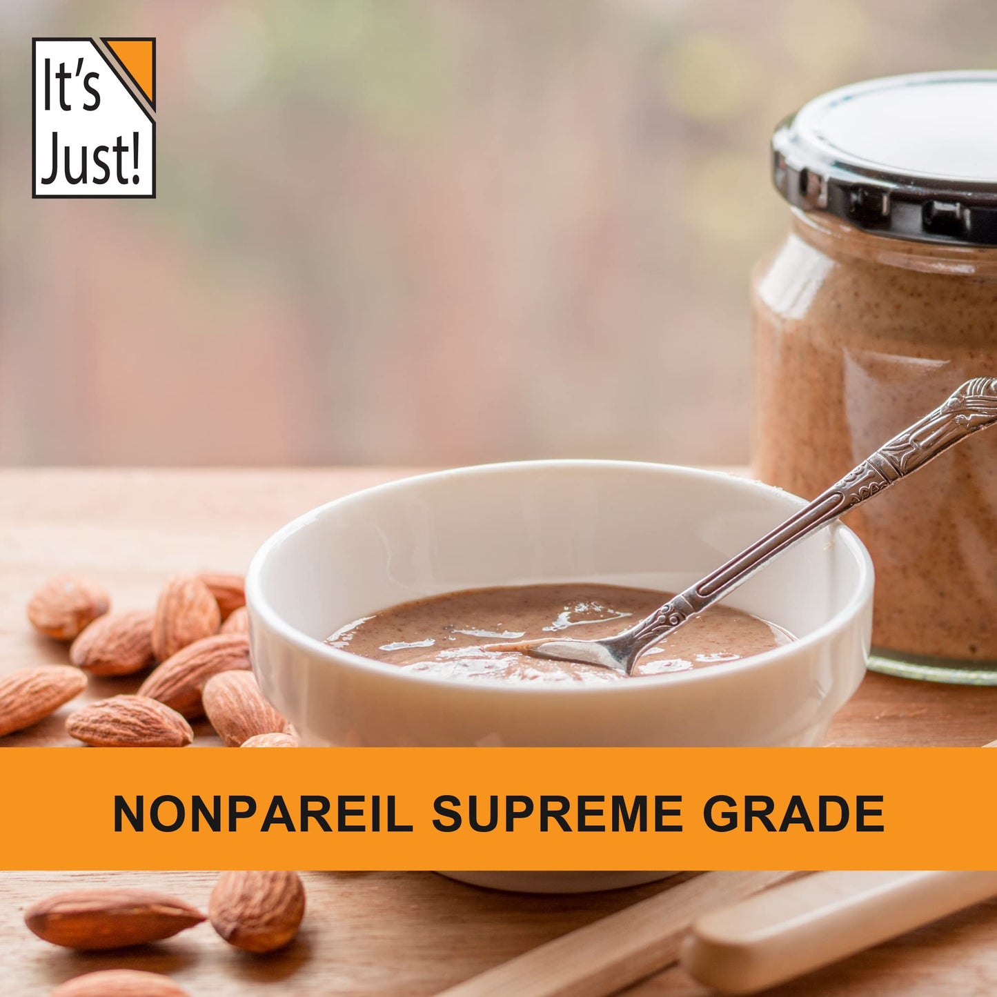 It'S Just - Raw Whole Almonds, Grown In California, 32Oz (2Lbs), Unsalted, Premium Quality, Supreme Grade, Naturally Semi Sweet,