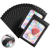 100 Pieces Smell Proof Mylar Bags, Holographic Packaging Bags, Resealable Odor Foil Pouch Zipper Bags With Clear Window For Food