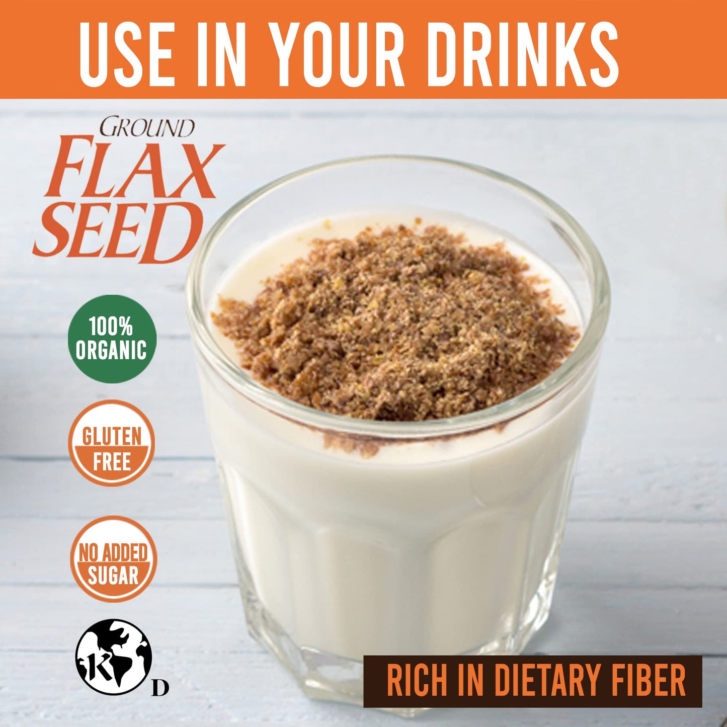 BSL Organic Ground Flax Seed 13 Oz - Vegan, Keto-Friendly, Gluten-Free, Non-GMO, Zero Trans Fat & Sugar - Rich in Fiber, Omega-3