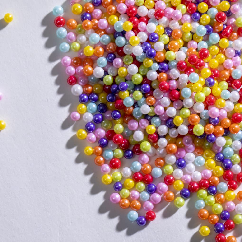 Colored Sprinkles Edible Pearl 130g 4.6OZ Christmas sprinkles,Cookie sprinkles,Sugar Pearl, Edible Candy Pearlsfor Cake Cupcake