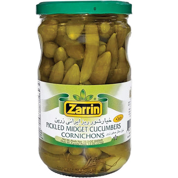 Zarrin - Pickled Midget Cucumber Cornichons, (4 Pack) 23.3 Oz X 4