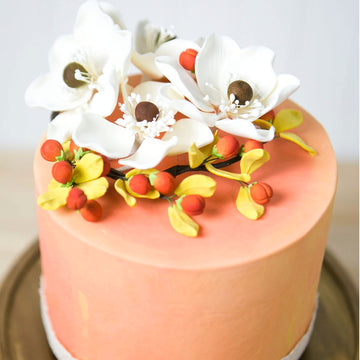 Global Sugar Art Poppy Anemone Sugar Cake Flowers, White, 4 Count By Chef Alan Tetreault