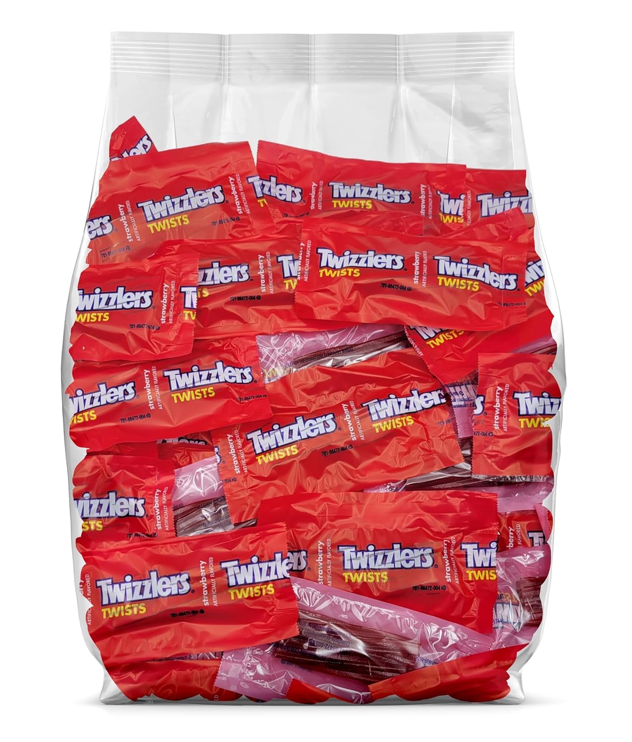 Twizzlers Strawberry Licorice Candy - 95 Strawberry Twizzlers Individually Wrapped Fun Size Candy - Bulk Individually Wrapped Tw