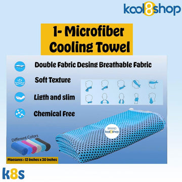 Gatorade Cool Blue Thirst Quencher Electrolyte Enhanced Sports Drink 12 Fl Oz Plastic Bottle 18 Pack + 1 Microfiber Cooling Towe