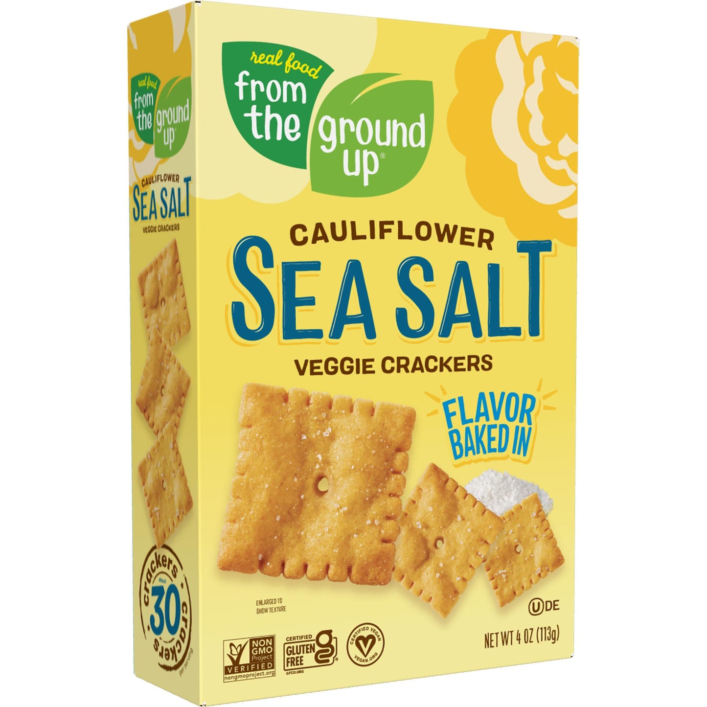 Real Food From the Ground Up Cauliflower Sea Salt ers (Pack of 6)