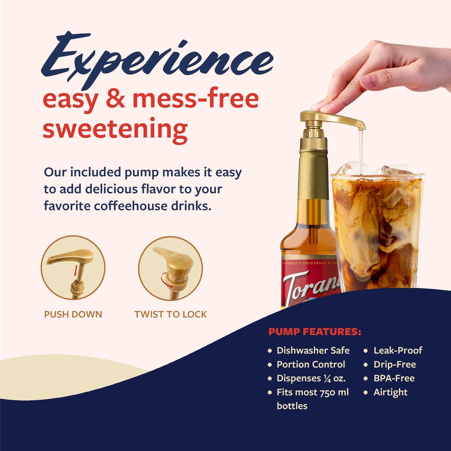 Torani Chocolate Chip Cookie Dough Coffee Syrup, Flavored Syrup for Drinks, Pump Included, 25.4 Fl Oz