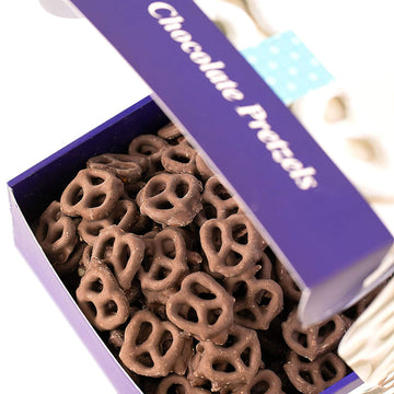 Milk Chocolate Covered Mini Pretzels, Gift Box 40 Ounces