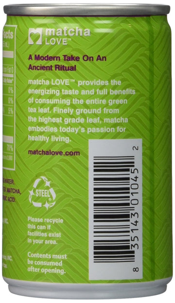 Matcha Love Green Tea Sweetened Energy Shots, 5.2 Ounce (Pack Of 20)