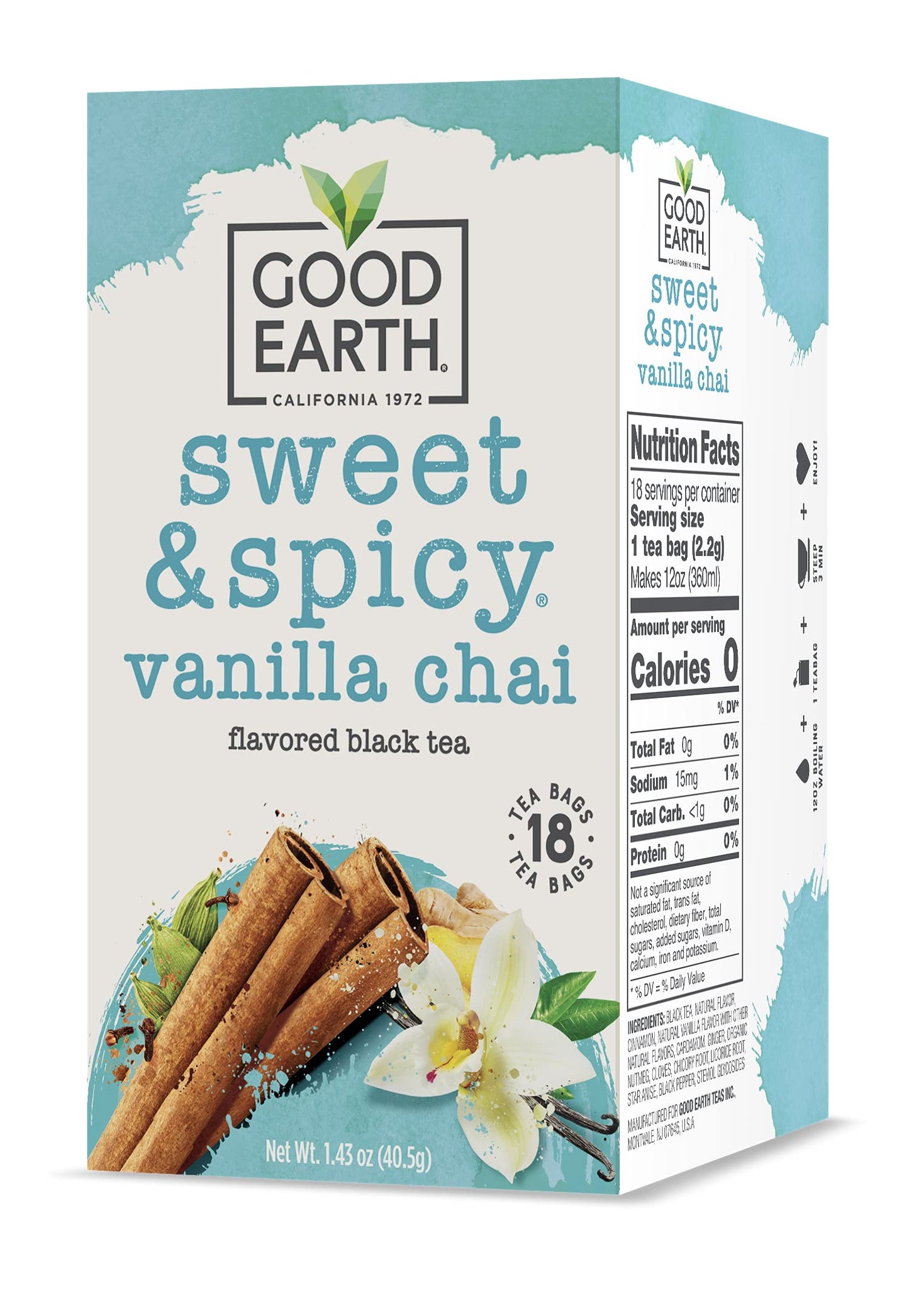 Good Earth Green Tea, 18 Tea Bags - Super Matcha, Sencha And Orange (6 Pack)