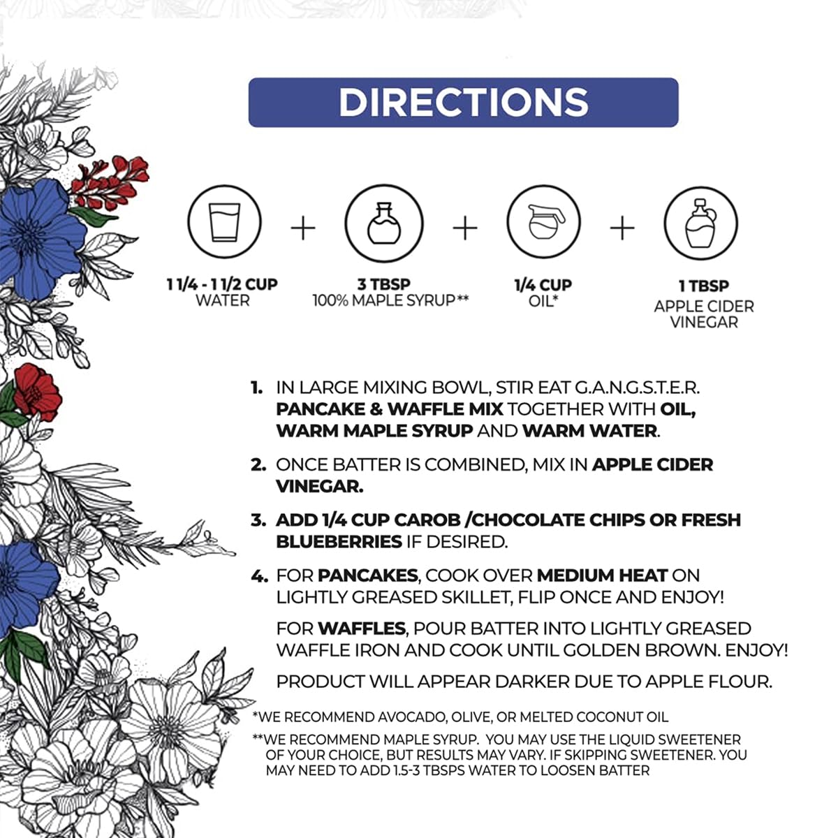 eat G.A.N.G.S.T.E.R Pancake & Waffle Mix | Gluten-Free, Grain-Free, Allergy-Friendly. Easy to Make, Vegan, Great for those with