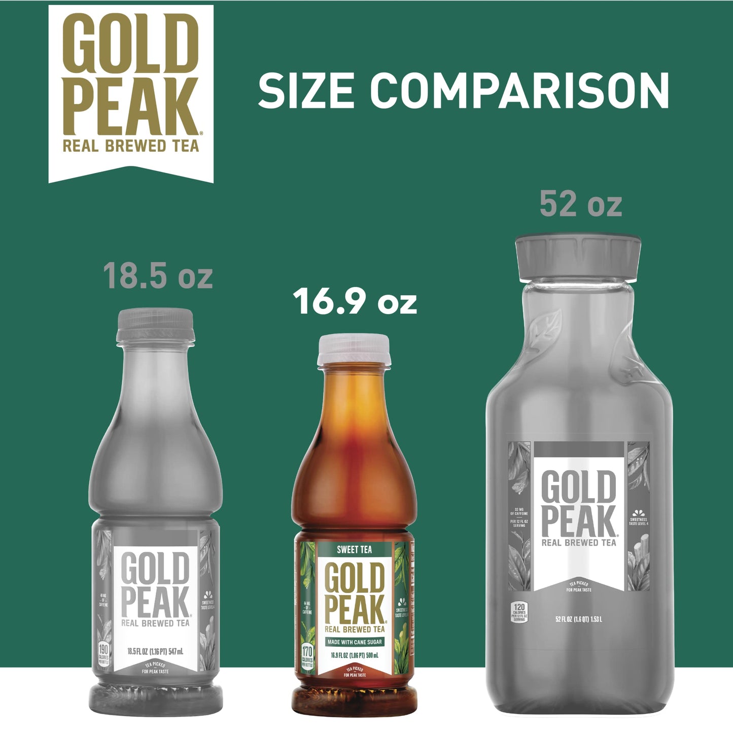 Gold Peak Tea, Sweet Tea, 16.9 Fl Oz, 6 Pack