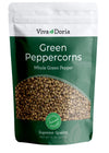 Viva Doria Green Peppercorns, Whole Green Pepper, Steam Sterilized,12 Oz, For Grinder Refills