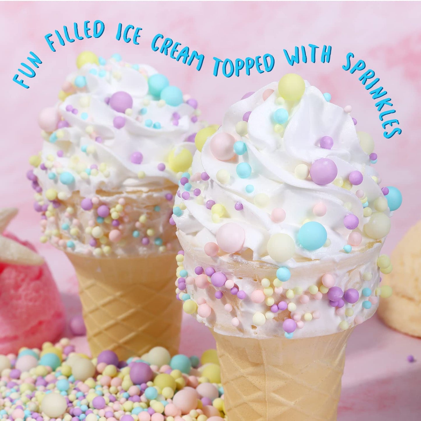 Sprinkles For Cake Decorating 4.2 Ounce Sugar Pearls Mixing Sizes, Edible Sprinkles For Cookie Decorations, Cupcake Topper, Ice