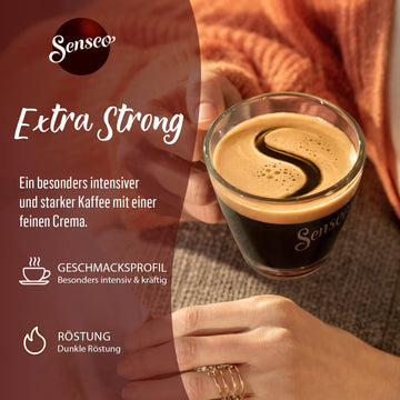 Senseo Extra Strong Dark Roast Coffee Pods, 16 Count (Pack of 5) - Single Serve Coffee Pods Bulk Pack for Senseo Coffee Machine