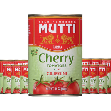 Mutti Cherry Tomatoes (Ciliegini), 14 oz. | 12 Pack | Italys #1 Brand of Tomatoes | Fresh Taste for Cooking | Canned Tomatoes |