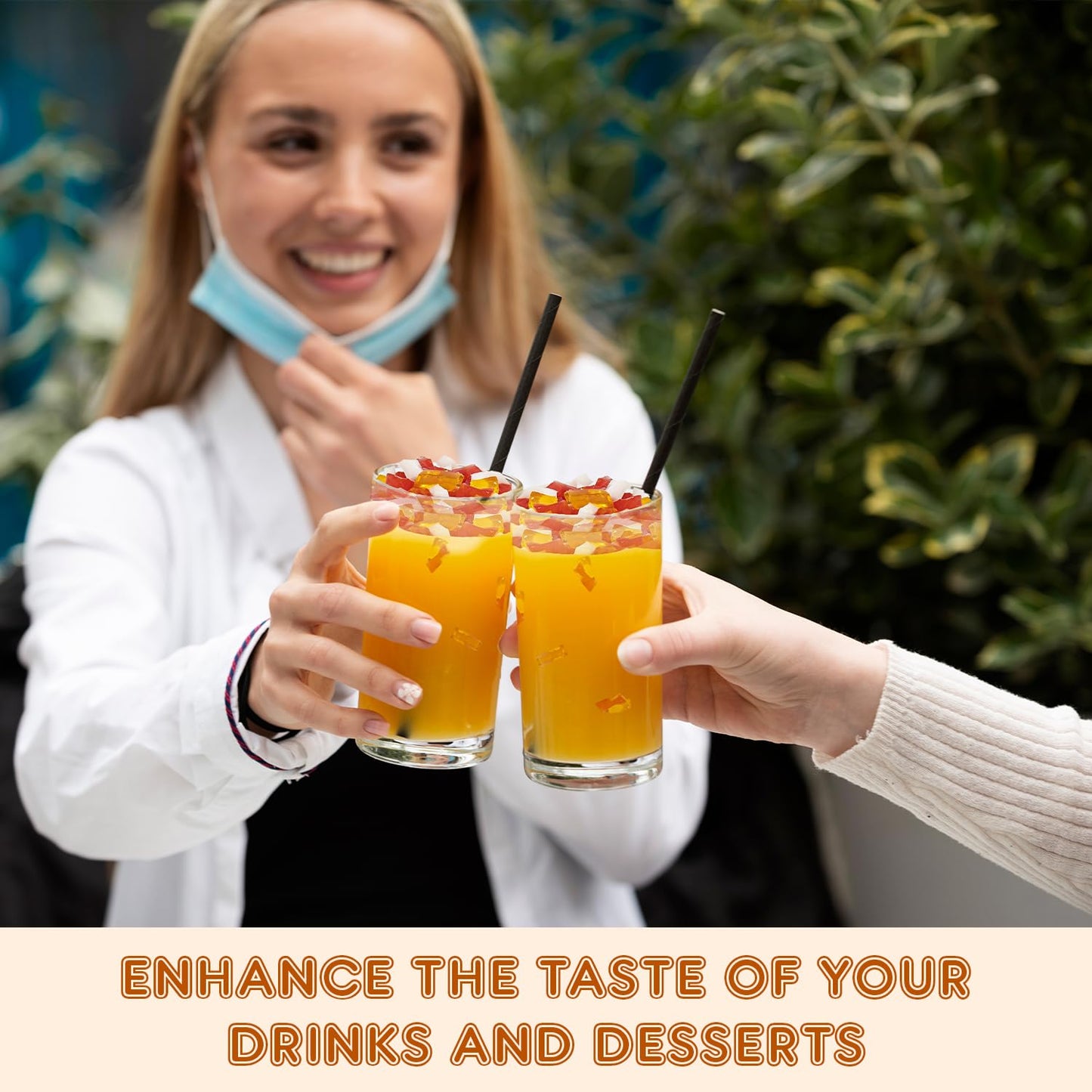 Fanale Coconut Jelly Topping for Bubble Tea, 8.3 lb, Rainbow Jelly, Perfect for Boba, Smoothies, Slushes, Desserts