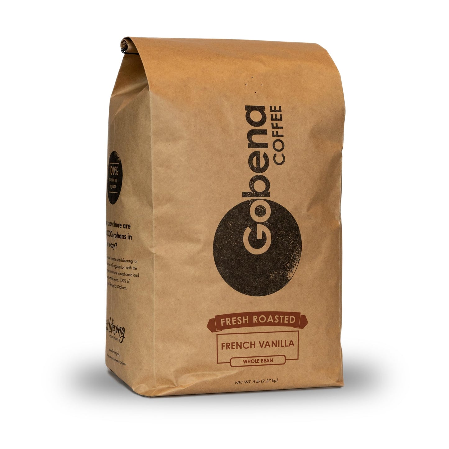 5Lb French Vanilla Whole Bean Medium Roast Coffee 100% Arabica Coffee 80Oz Bulk