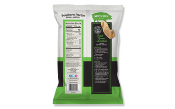 Southern Recipe Small Batch Pork Rinds | Spicy Dill Flavor | Keto Friendly, Gluten Free, Low Carb Food | 7G Collagen Per Serving