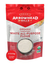 Arrowhead Mills Flour, Unbleached White, 95% Organic, 25 Lb