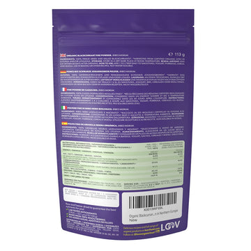 Loov Organic Blackcurrant Powder | Made From 100% Whole Black Currants | Freeze Dried And Powdered Organic Black Currants | No A