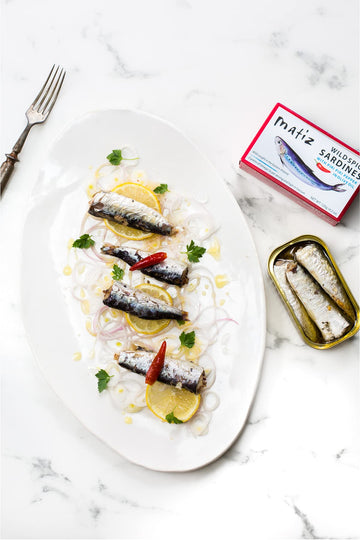 Matiz Spicy Wild Spanish Sardines in Olive Oil and Piri Piri Pepper, 4.2 oz (12 Pack) | Imported from Spain | Wild-Caught and Ha