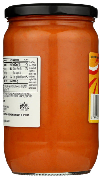 Whole Foods Market Tomato & Mascarpone Pasta Sauce, 24.3 oz - Rich Flavor, Perfect for Pasta Dishes, 1 Pound Pack