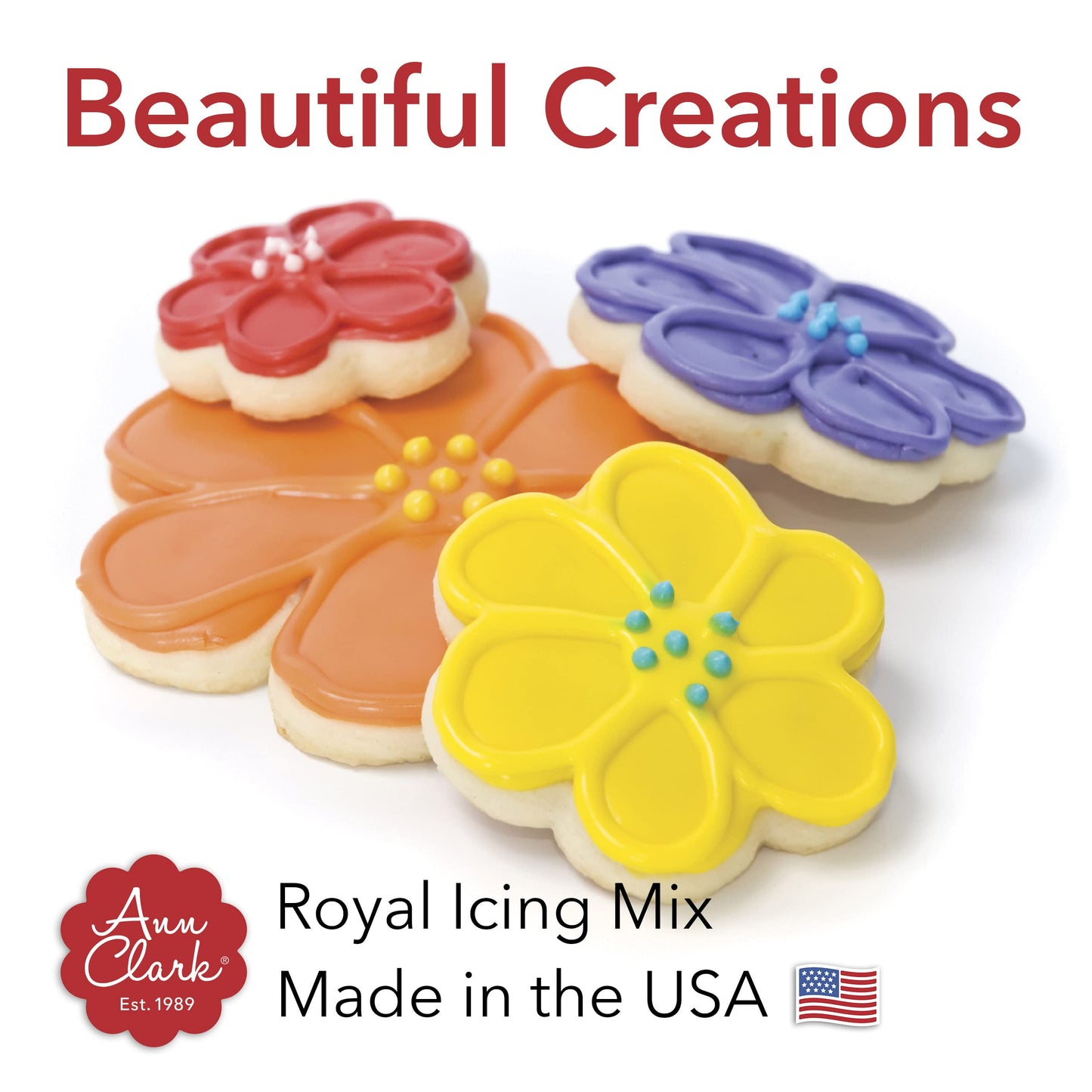 Ann Clark Green Royal Icing Mix, Cookie Icing 4.3-oz. Pouch Makes 2 Cups Green Icing