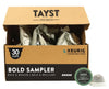Tayst Coffee Pods, Bold Sampler Box Dark Roast, K Cups Compatible with Keurig Coffee Maker, Sustainable Single Serve, Pack of 30