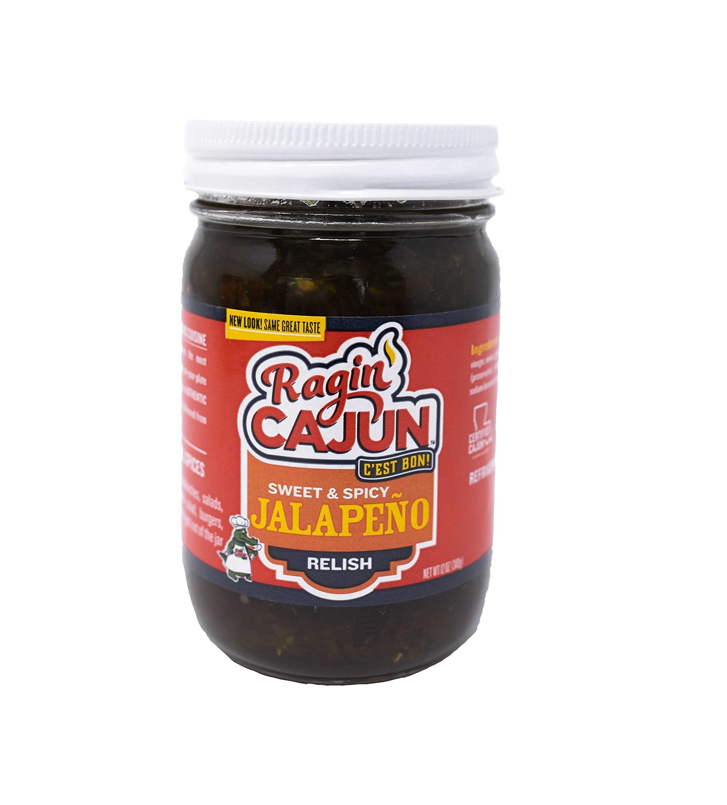 Ragin Cajun Spicy Sweet Jalapeño Relish - 12 oz - Pack of 1 - Flavorful Heat for Meals